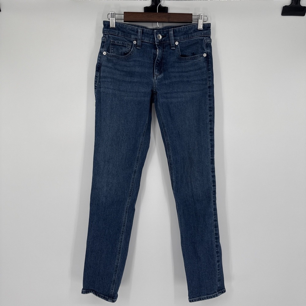 Rag & Bone Dylan Low Rise Slim Boyfriend Size 24 Blue Stretch Jeans Y2K Style